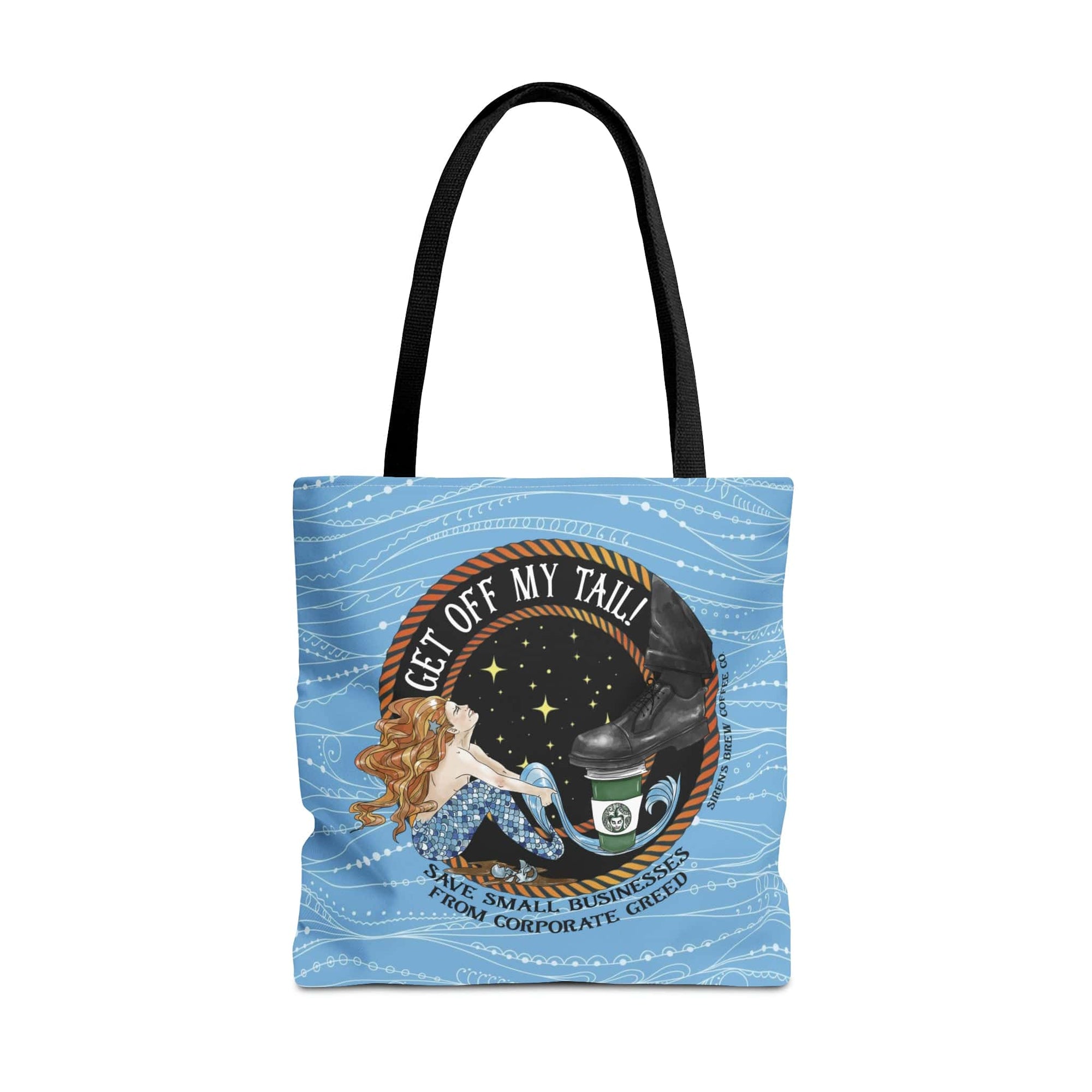 Get Of My Tail Tote Bag - Mountains & Mermaids