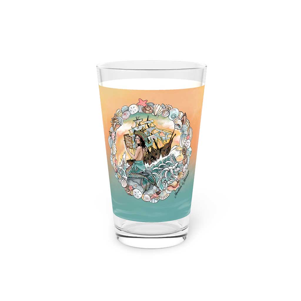 Siren 101 Pint Glass, 16oz - Mountains & Mermaids