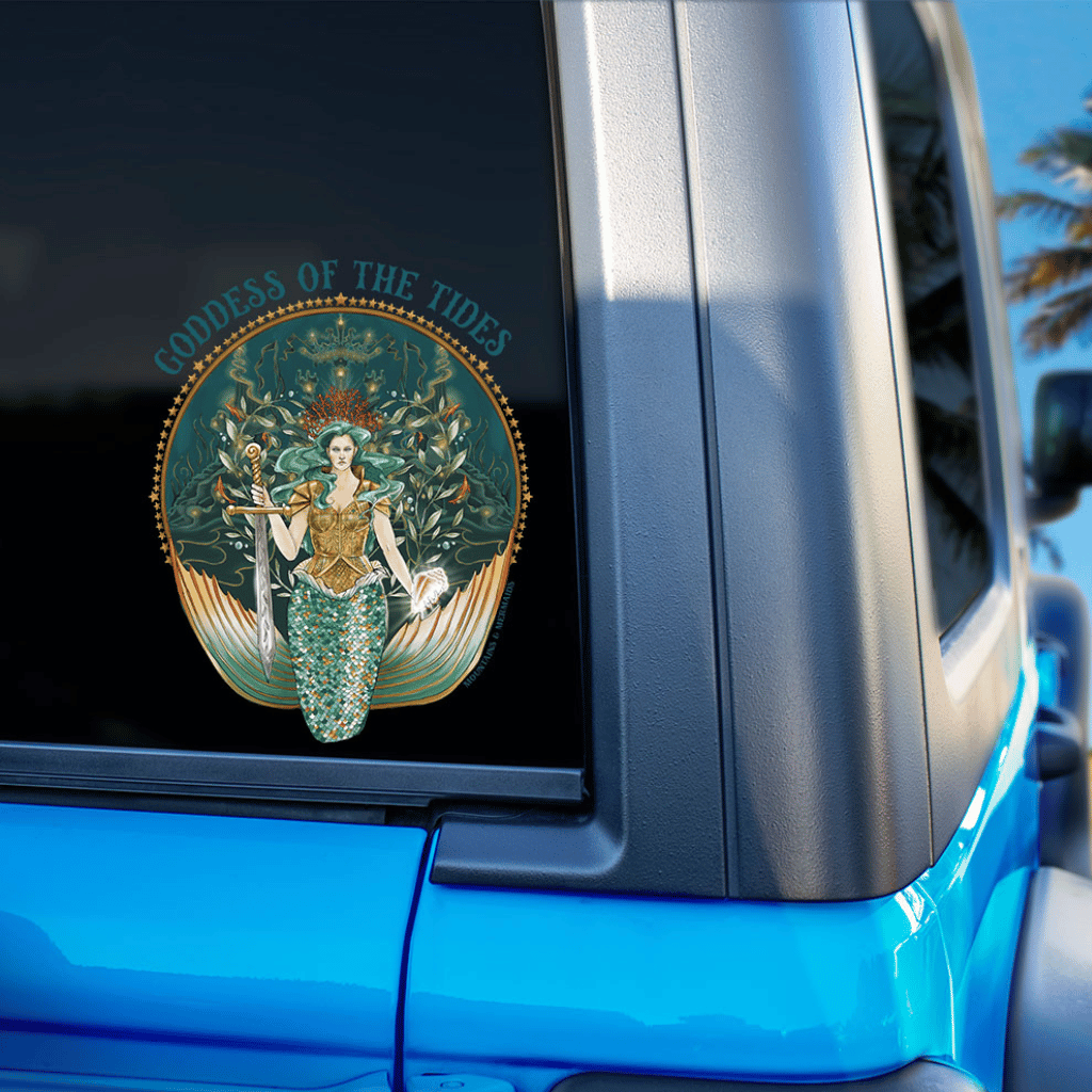 Goddess Of The Tides Adventure Decal - Mountains & Mermaids