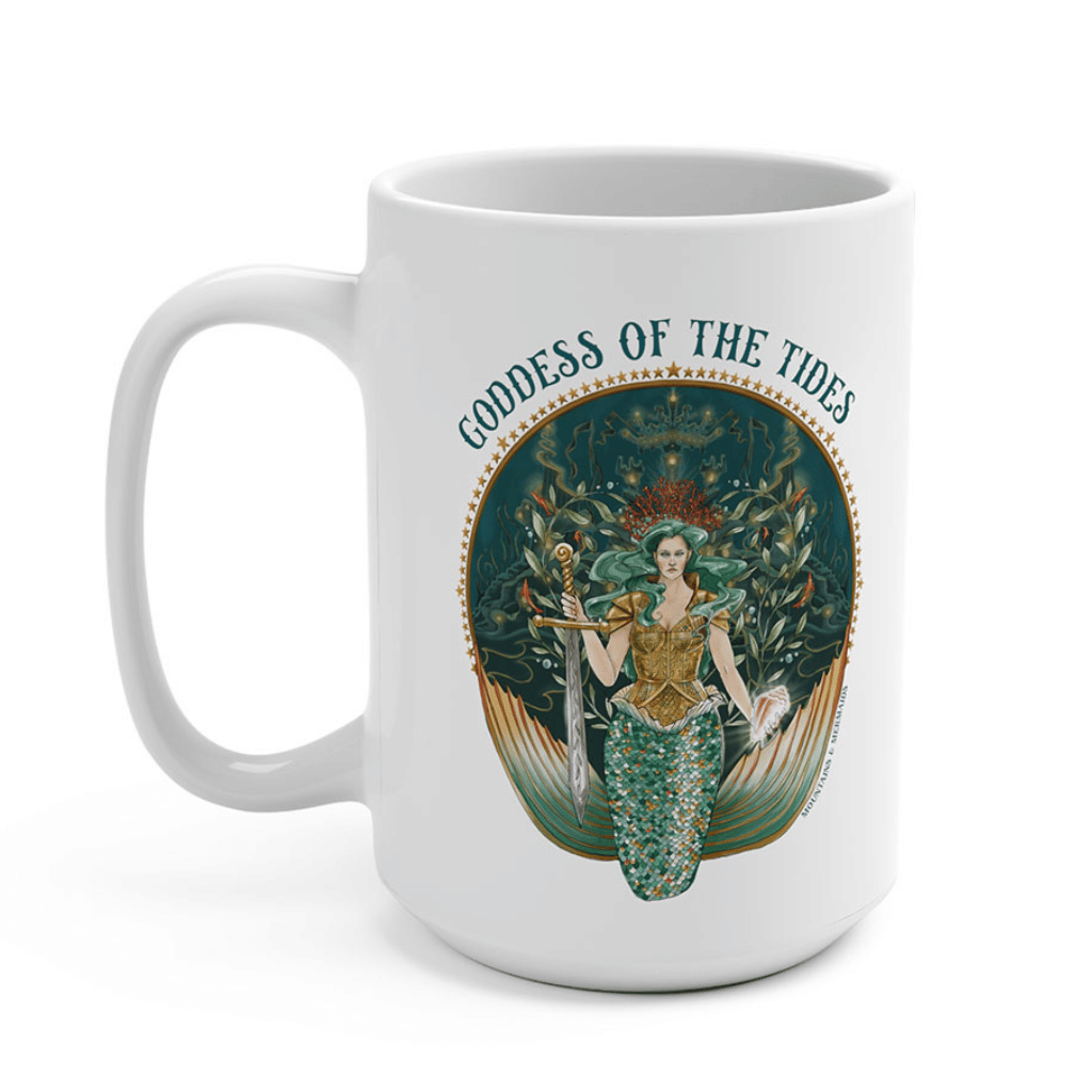 Goddess Of The Tides Coffee Mug - Mountains & Mermaids