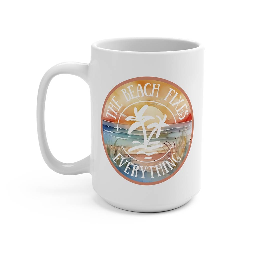 Beach Fix Coffee Mug 15oz - Mountains & Mermaids