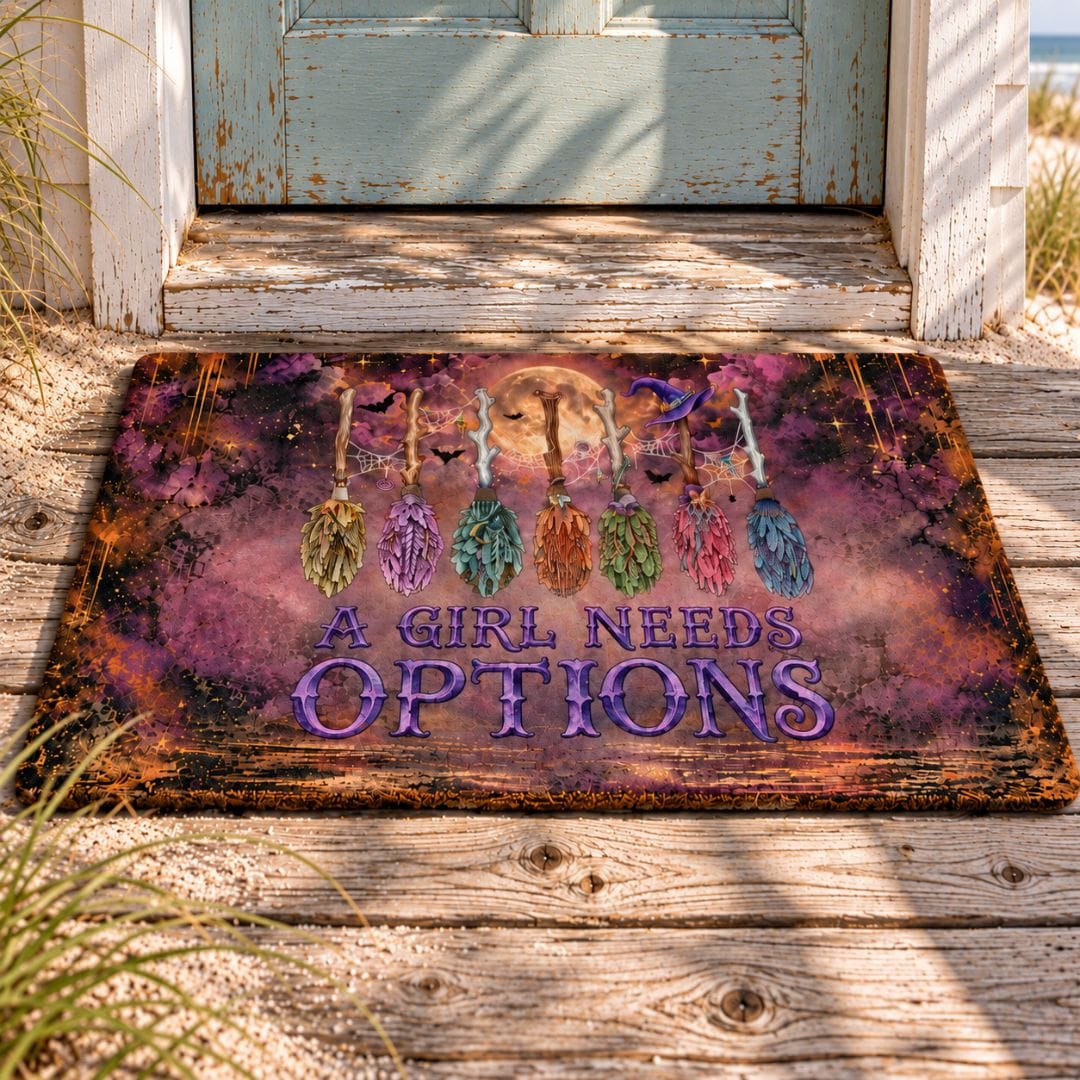Mountains & Mermaids A Girl Needs Options Doormat 18'' × 30'' 27858118513621567162