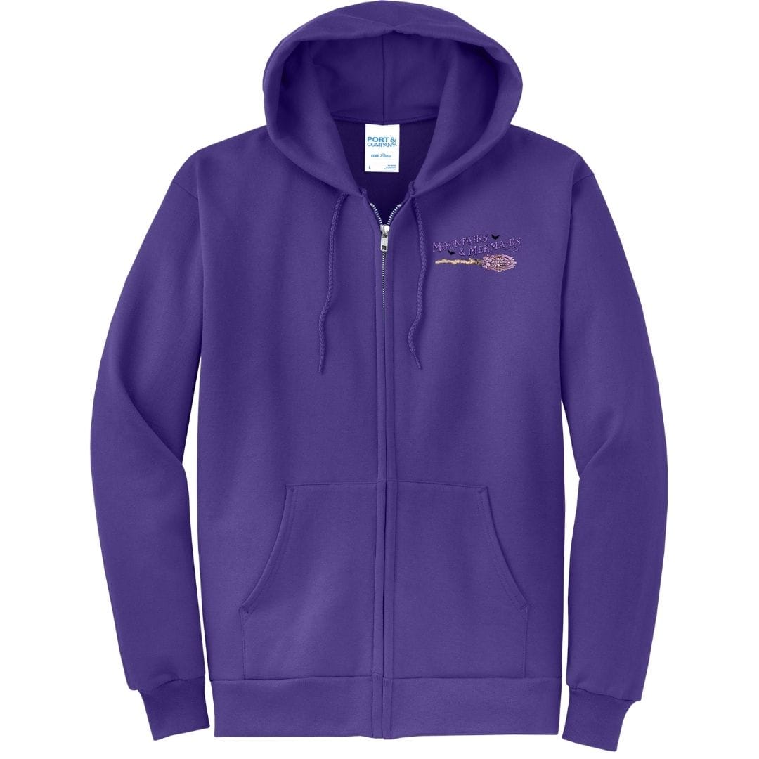 Mountains & Mermaids A Girl Needs Options Fleece Zip Hoodie