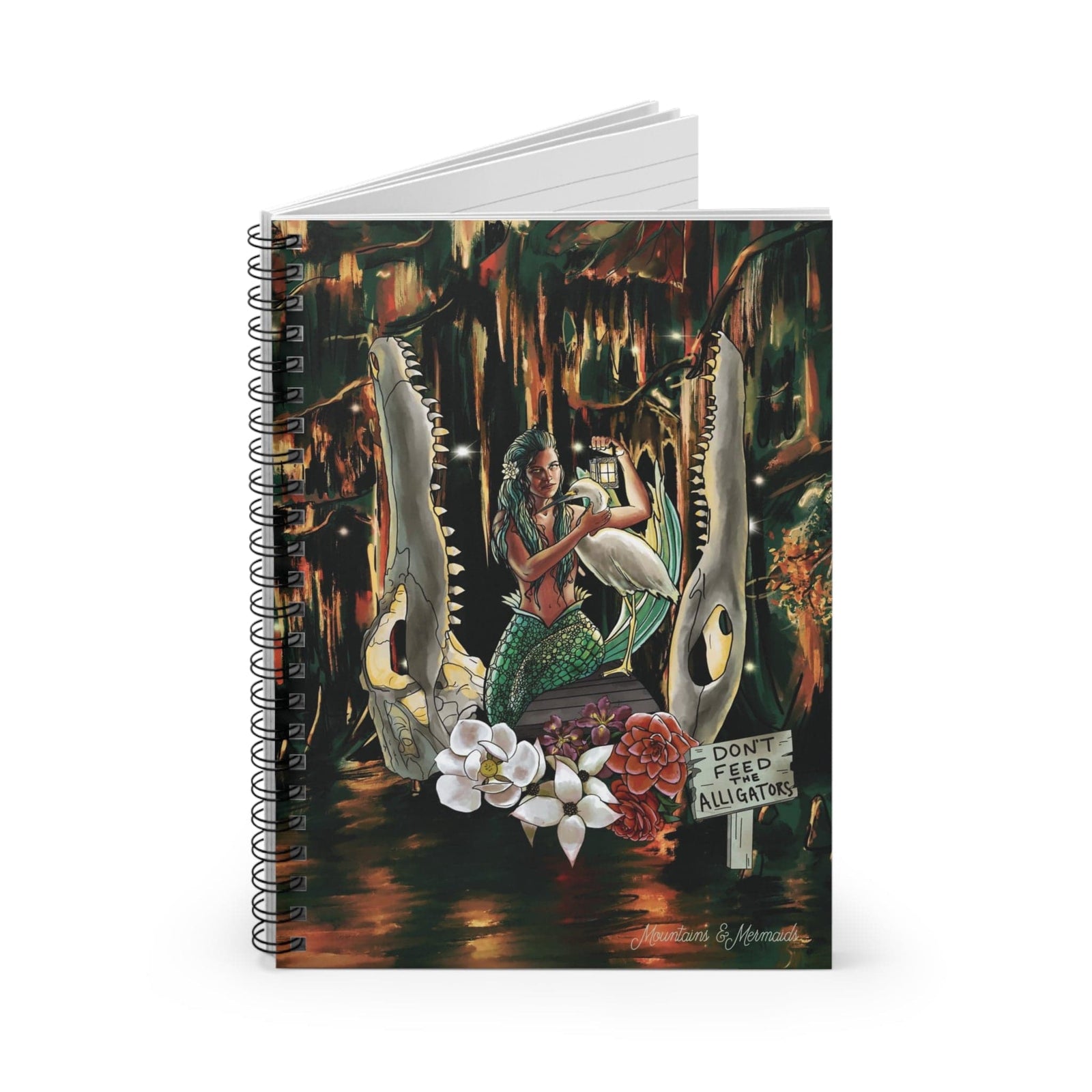 Mountains & Mermaids Bayou Mermaid Spiral Notebook - Ruled Line One Size 10670654941793973439