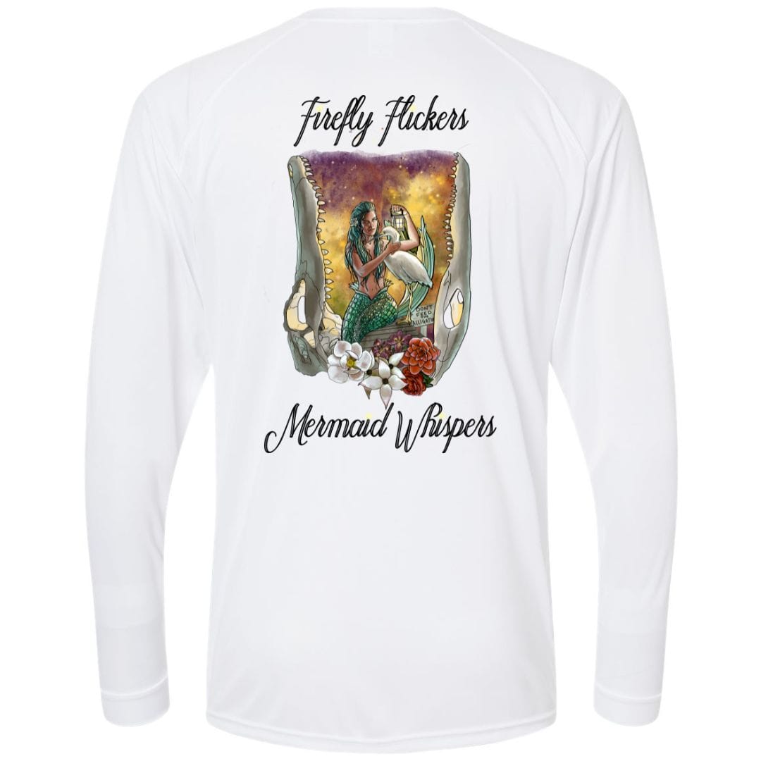 Mountains & Mermaids Bayou Mermaid Unisex SPF Sun Shirt Small / White