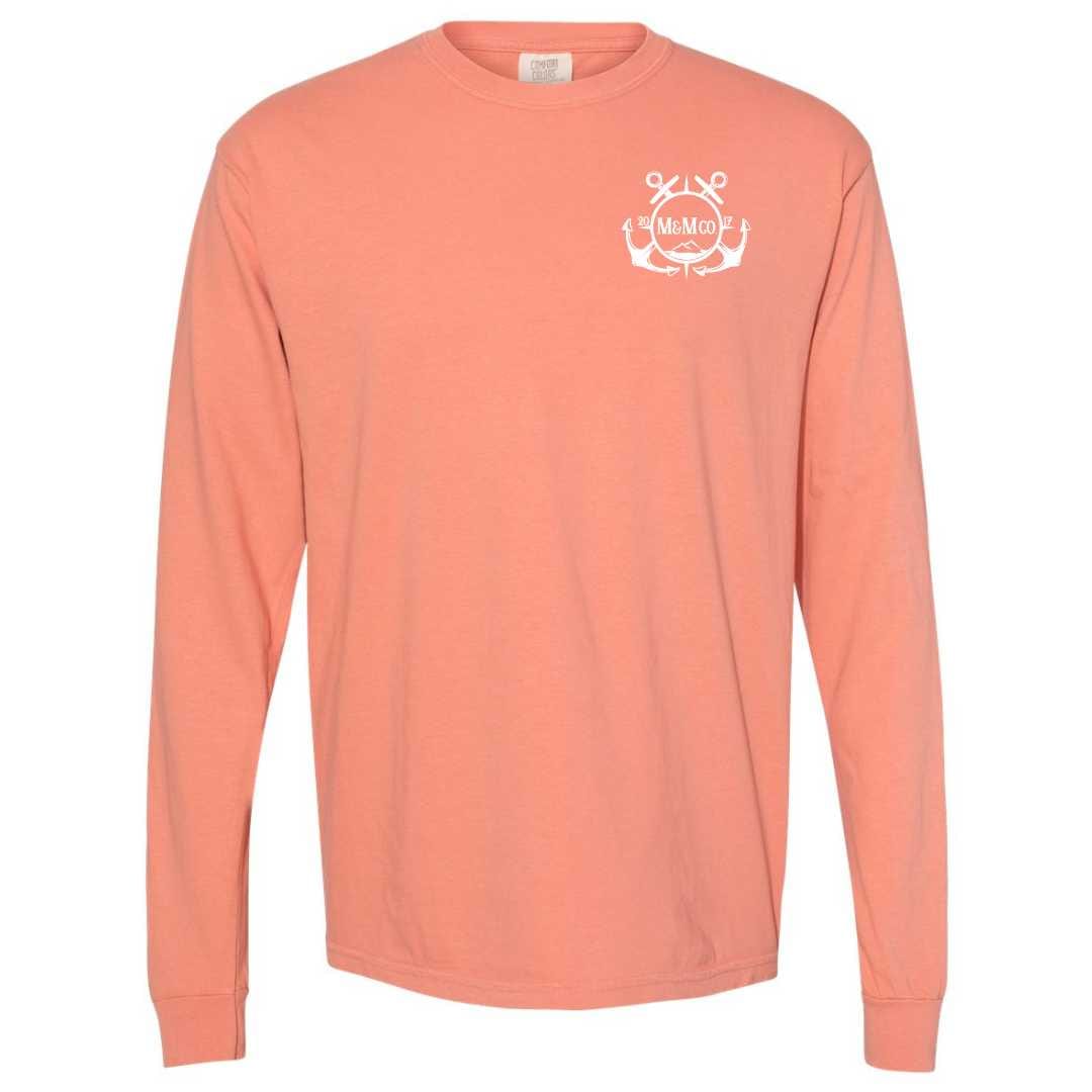 Mountains & Mermaids Black Harbor Long Sleeve T-Shirt (Terracotta)