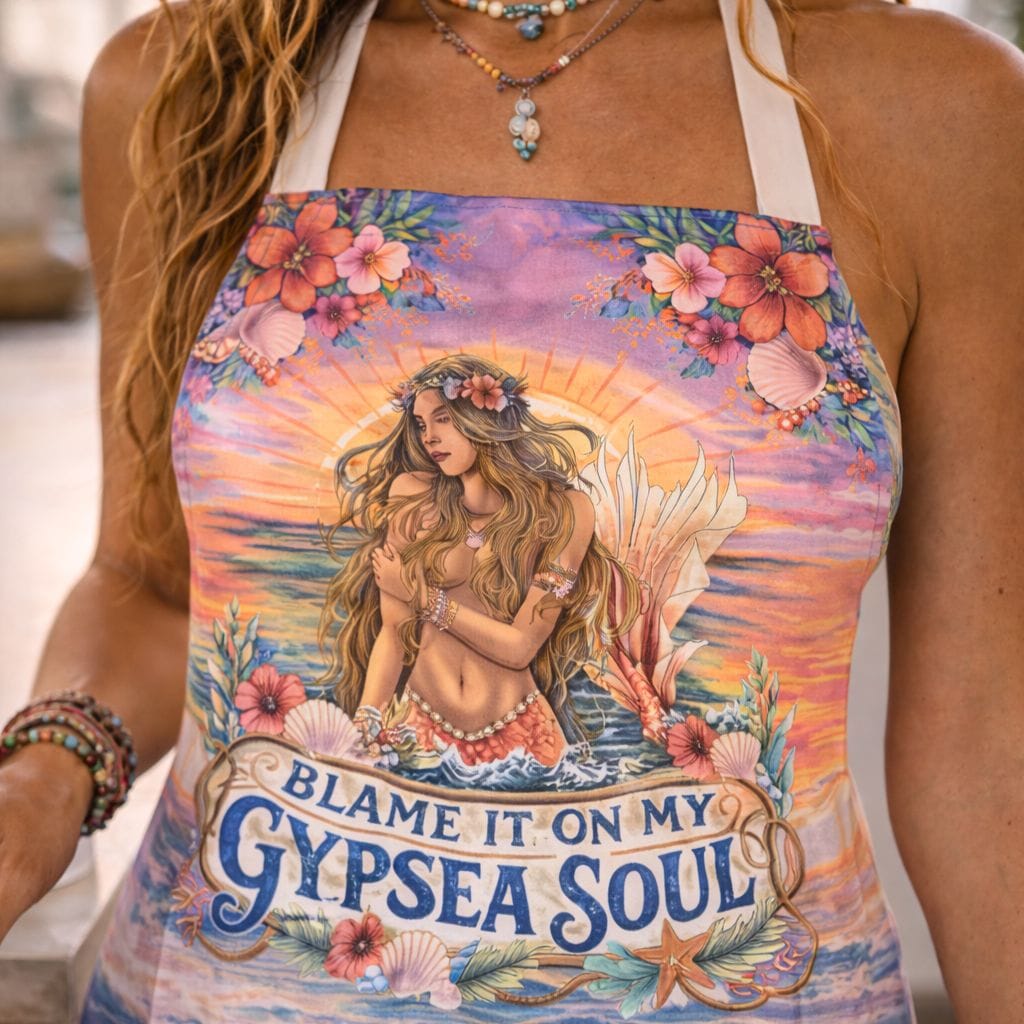 Mountains & Mermaids Blame It On My Gypsea Soul Apron One size / Beige 78594684738183704519