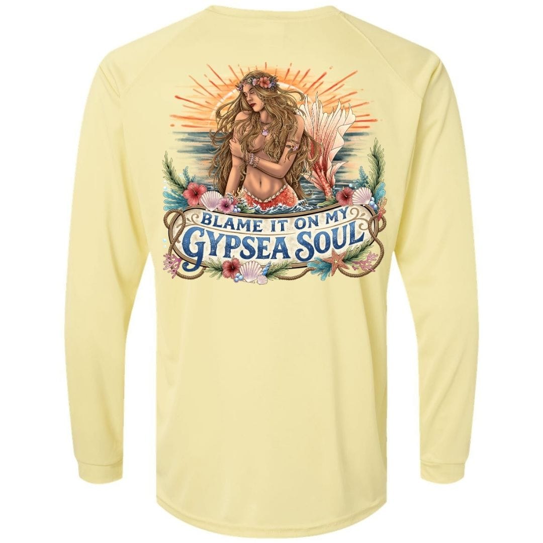 Mountains & Mermaids Blame It On My GypSea Soul Performance Sun Shirt Small / Sunshine