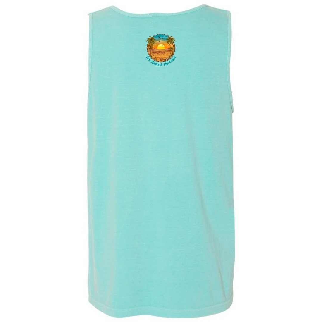 Mountains & Mermaids Chasing Sunsets Boyfriend Tank (Chalky Mint)