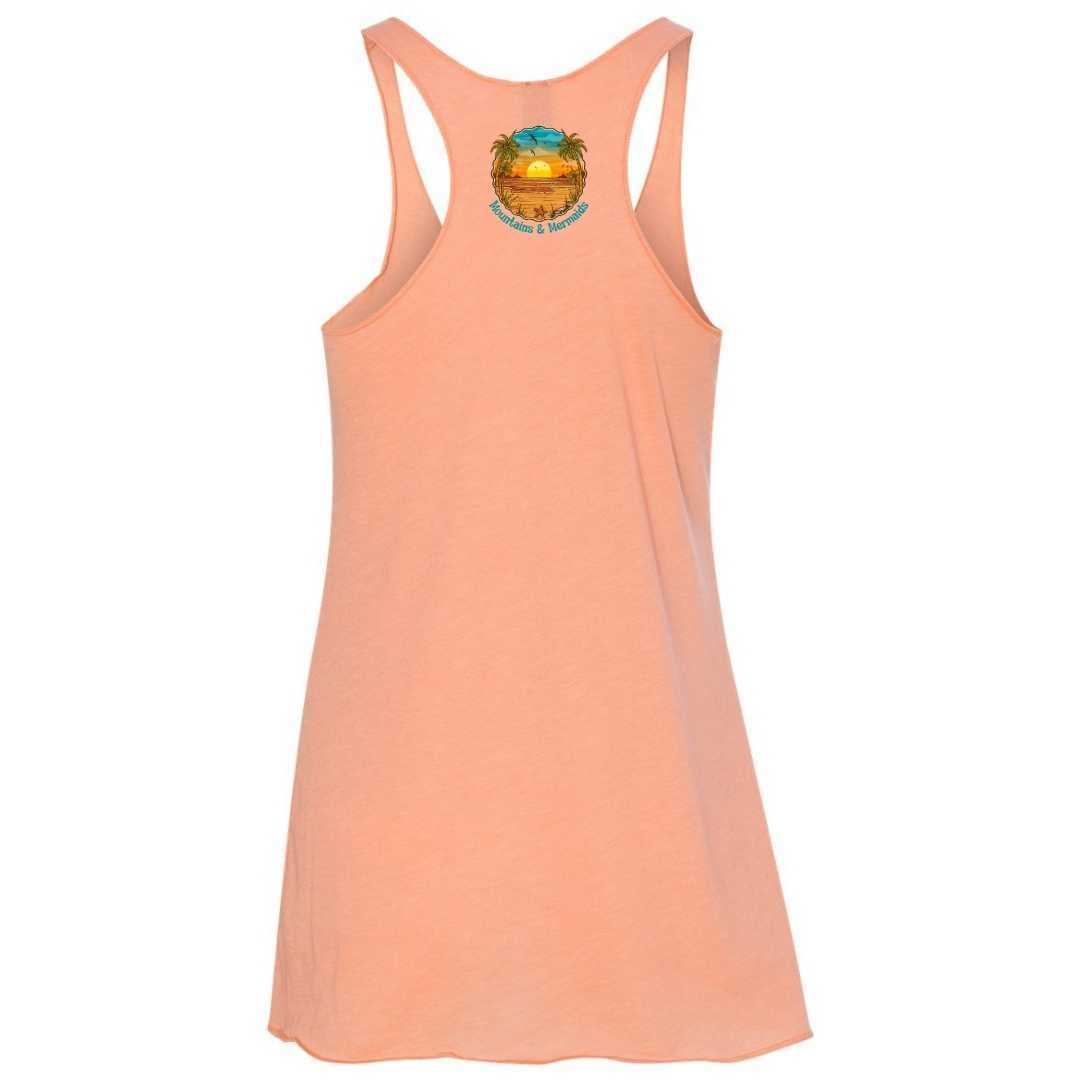 Mountains & Mermaids Chasing Sunsets Racerback Tank (Peachy)