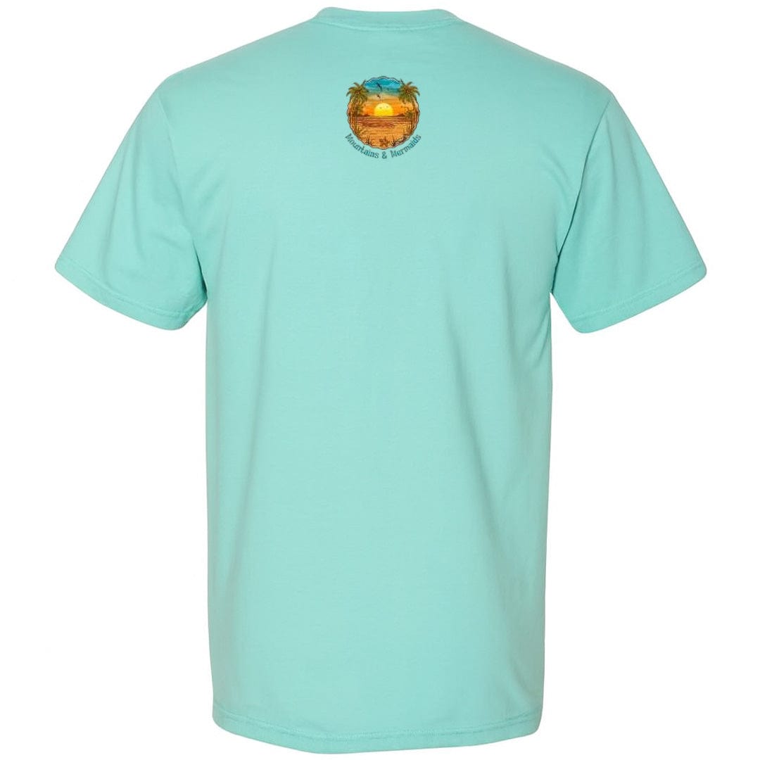 Mountains & Mermaids Chasing Sunsets Short Sleeve T-Shirt (Chalky Mint)