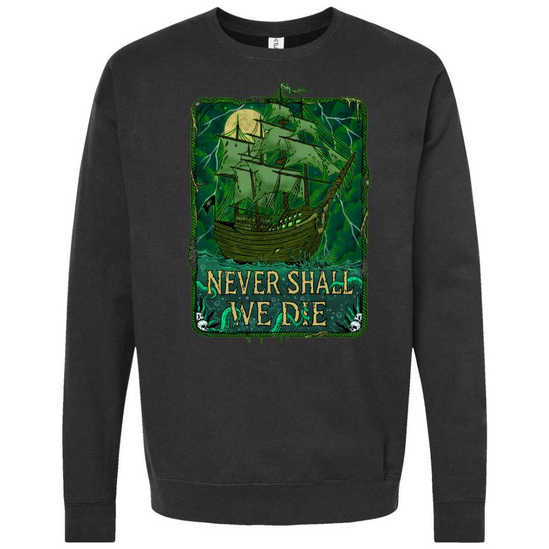 Mountains & Mermaids Flying Dutchman Crewneck Sweatshirt (Black) Small