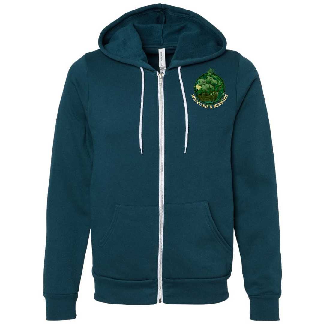 Mountains & Mermaids Flying Dutchman Full Zip Fleece Hoodie (Atlantic)