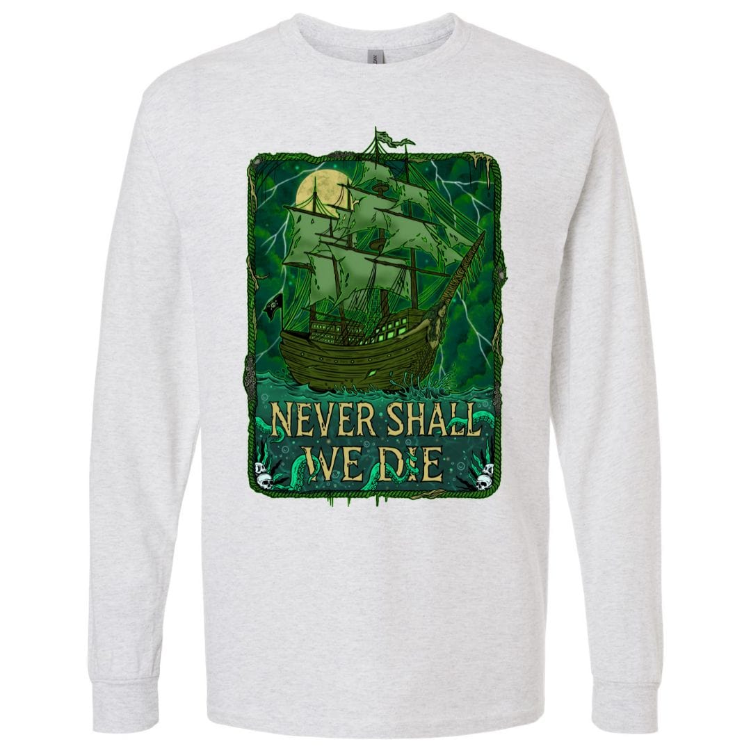 Mountains & Mermaids Flying Dutchman Long Sleeve T-Shirt (Ash) Small