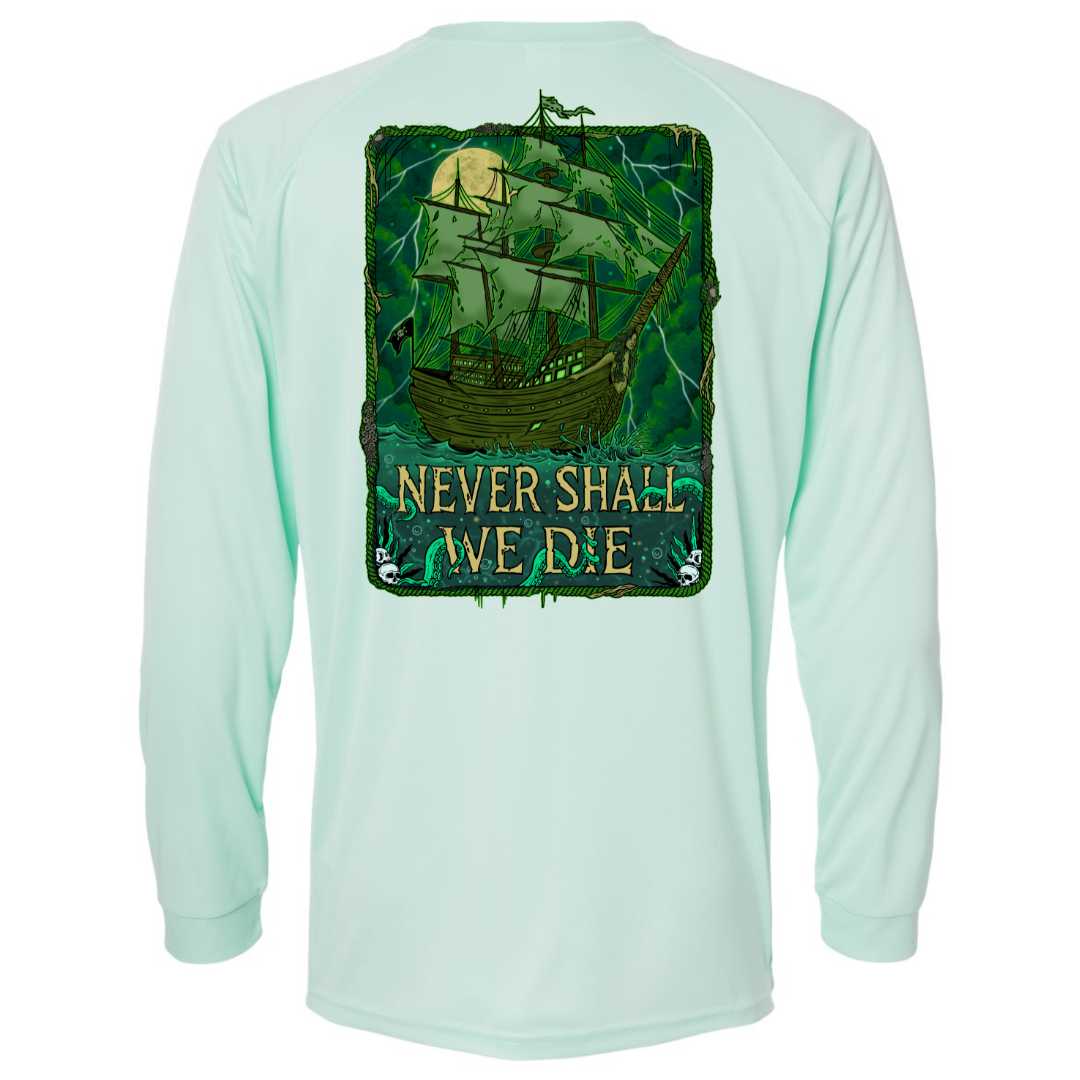 Mountains & Mermaids Flying Dutchman Performance Sun Shirt (Mint) Small