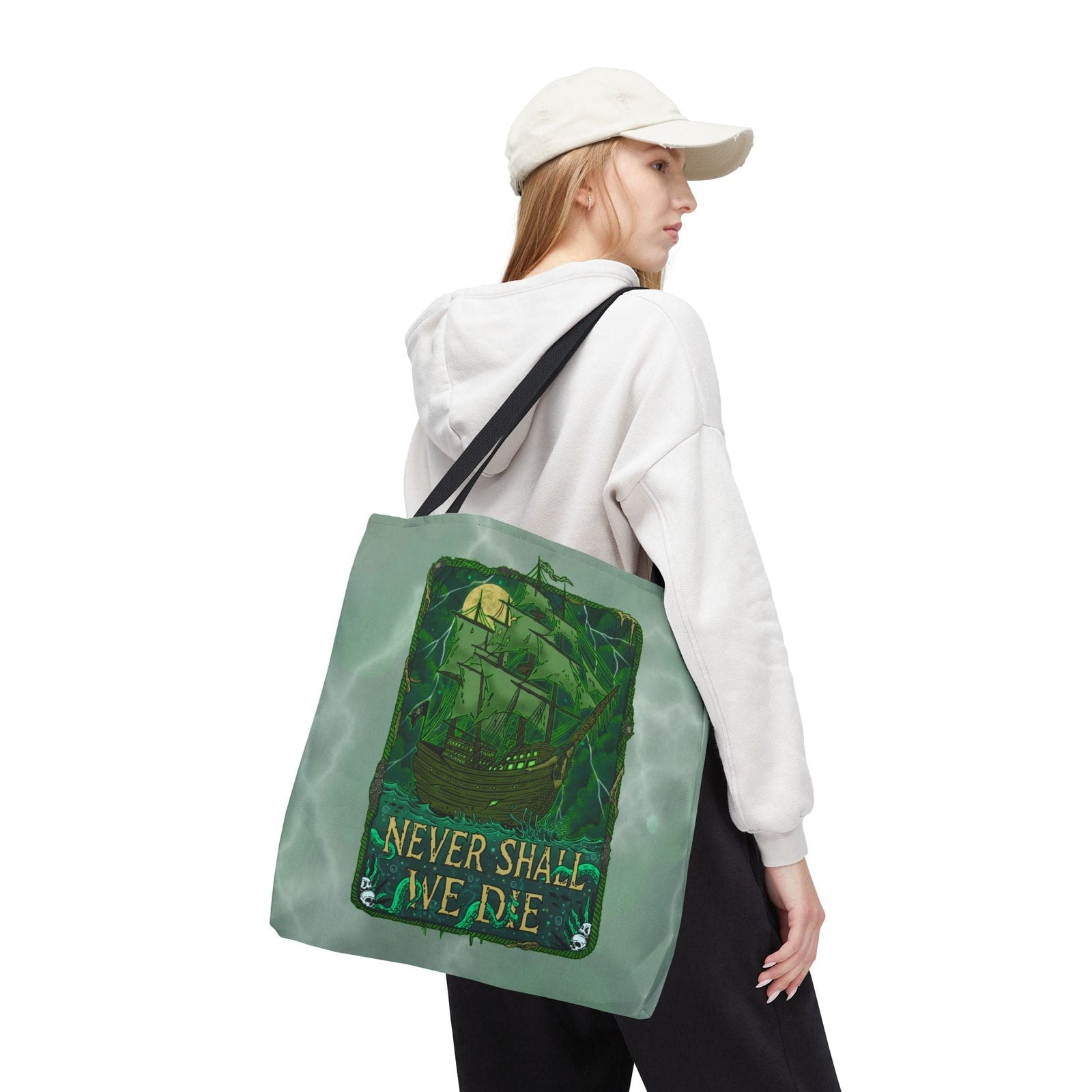 Mountains & Mermaids Flying Dutchman Tote Bag 18" × 18'' / Black 16542710017859255464