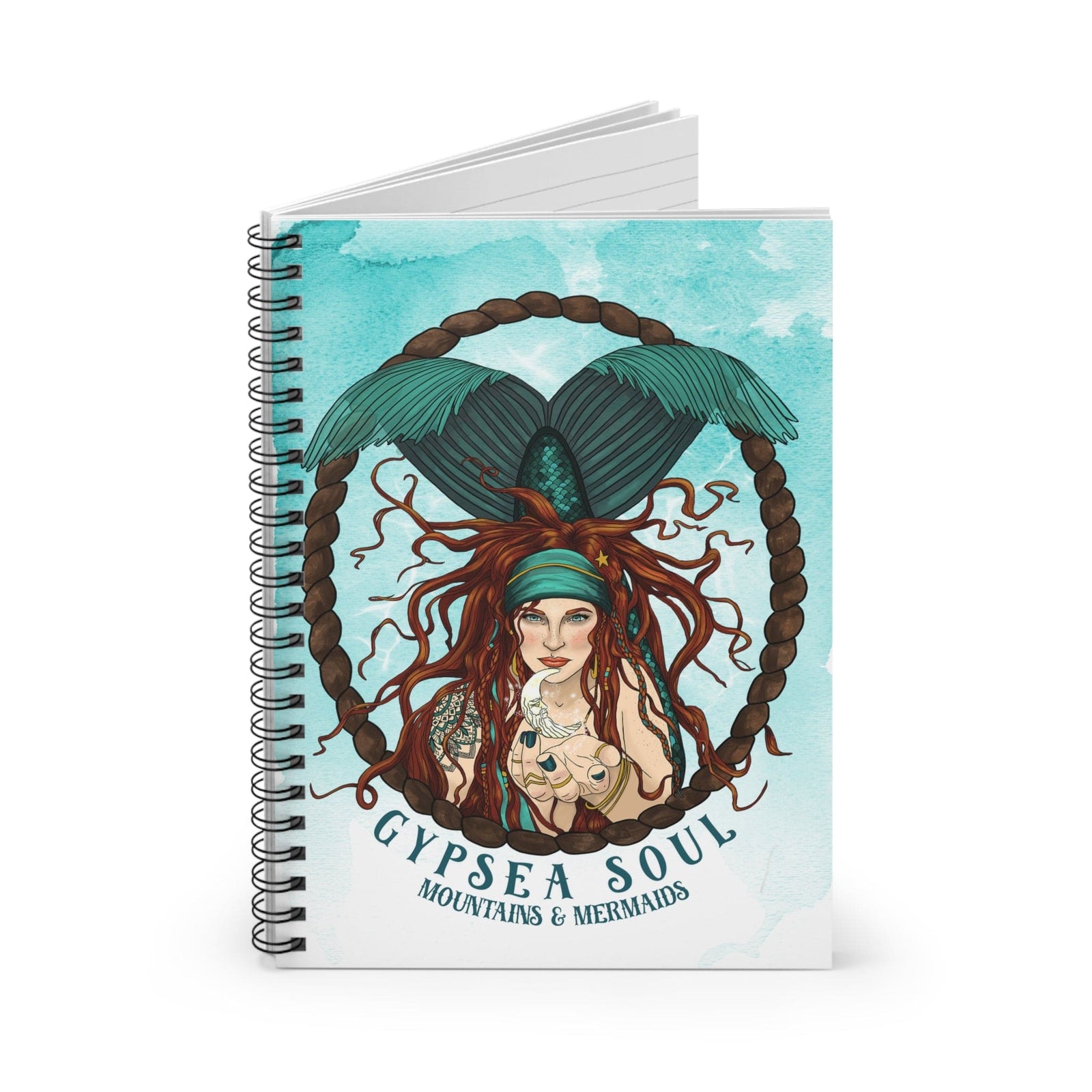 Mountains & Mermaids Gypsea Soul Spiral Notebook - Ruled Line One Size 2290642036
