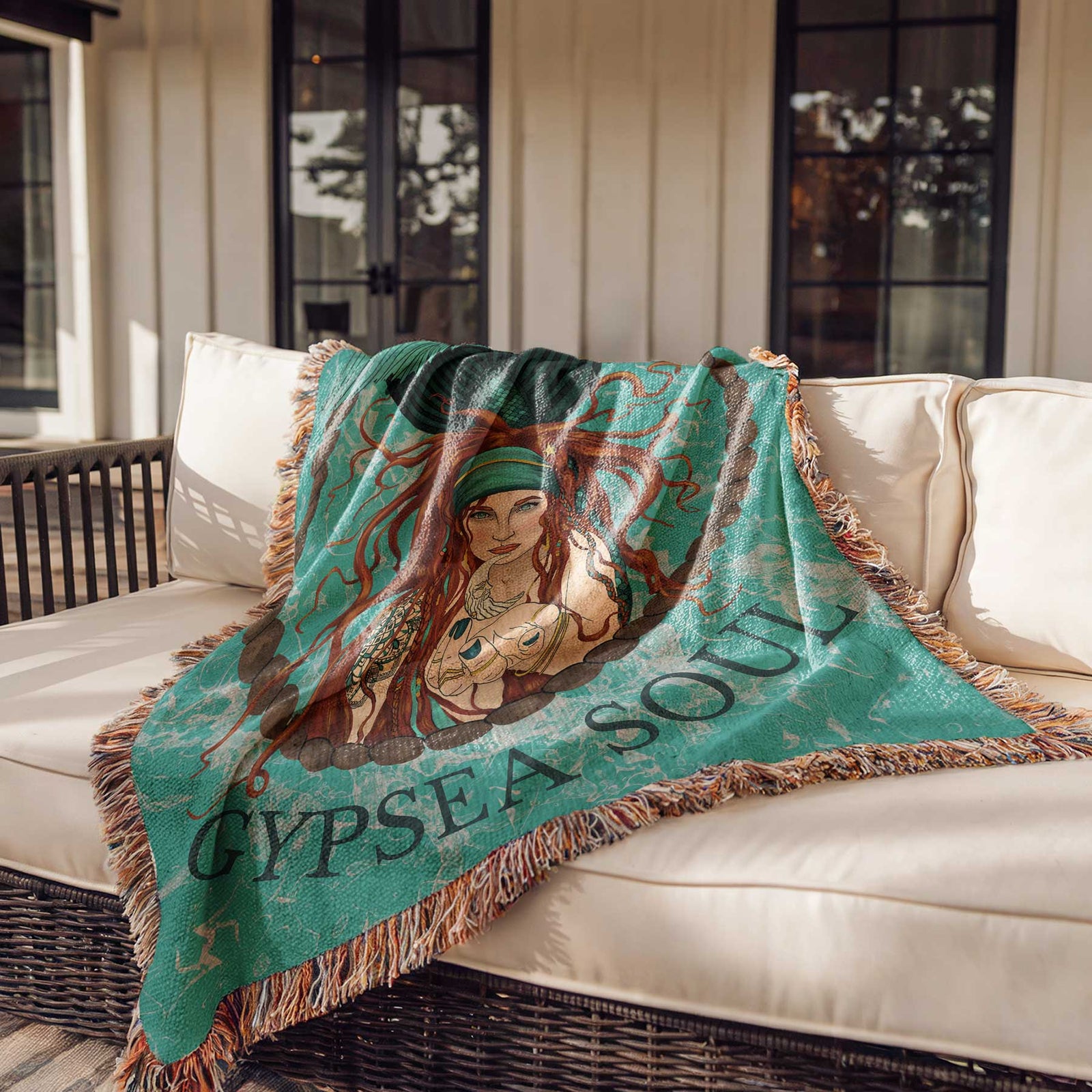 Mountains & Mermaids Gypsea Soul Woven Blanket