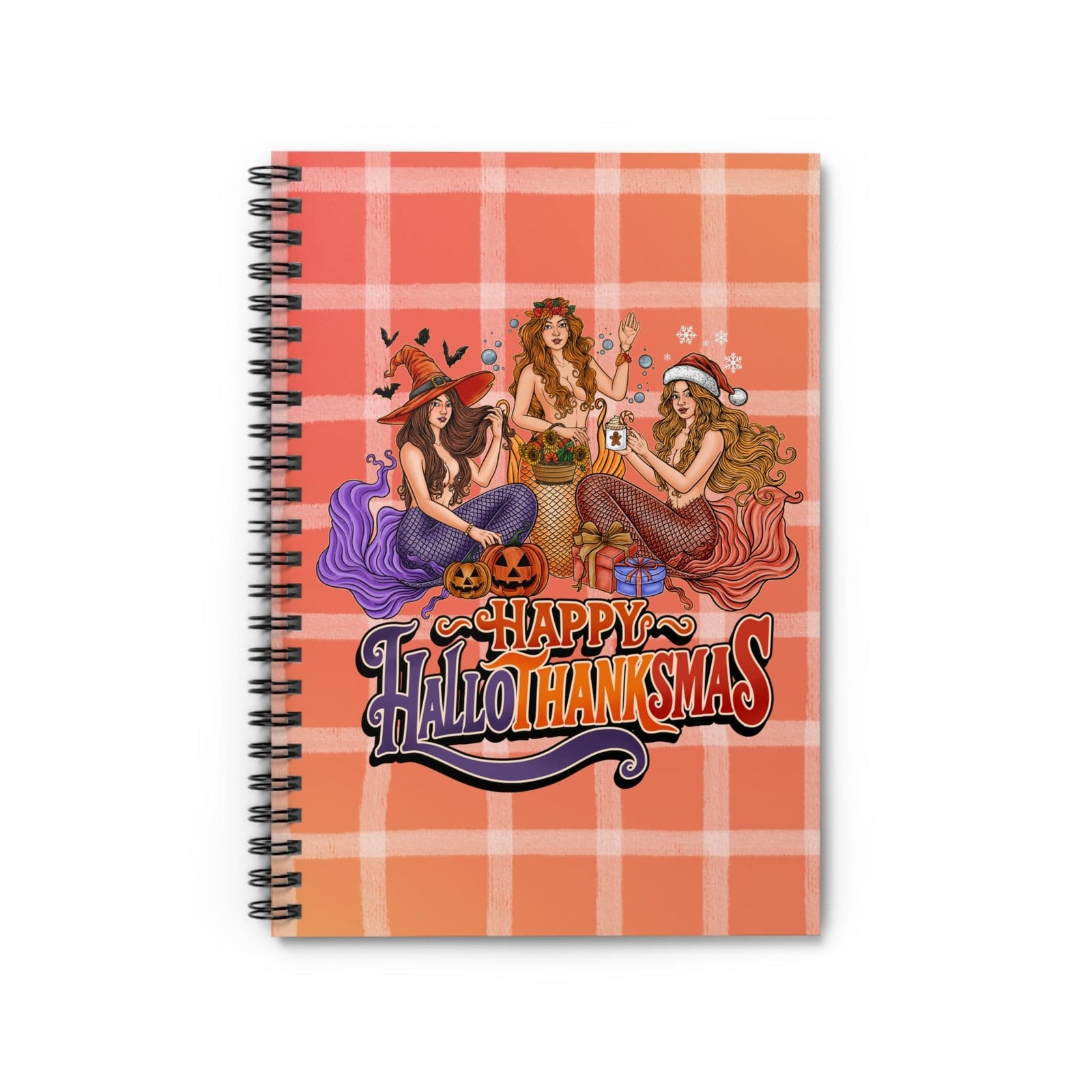 Mountains & Mermaids Happy HalloThanksMas Mermaids Notebook One Size 26794304426915214416