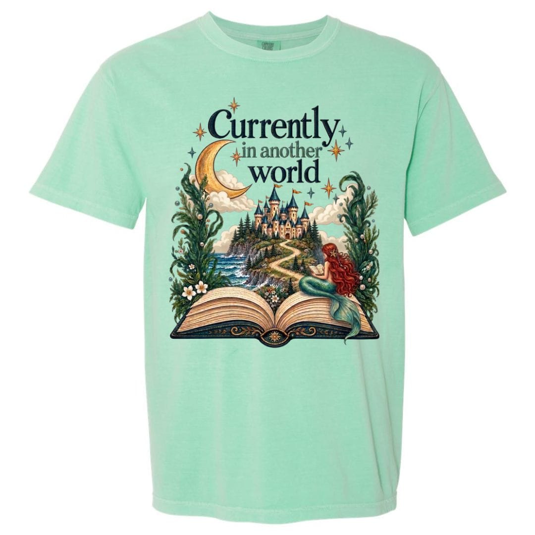 Mountains & Mermaids In Another World Short Sleeve T-Shirt Small / Island Reef