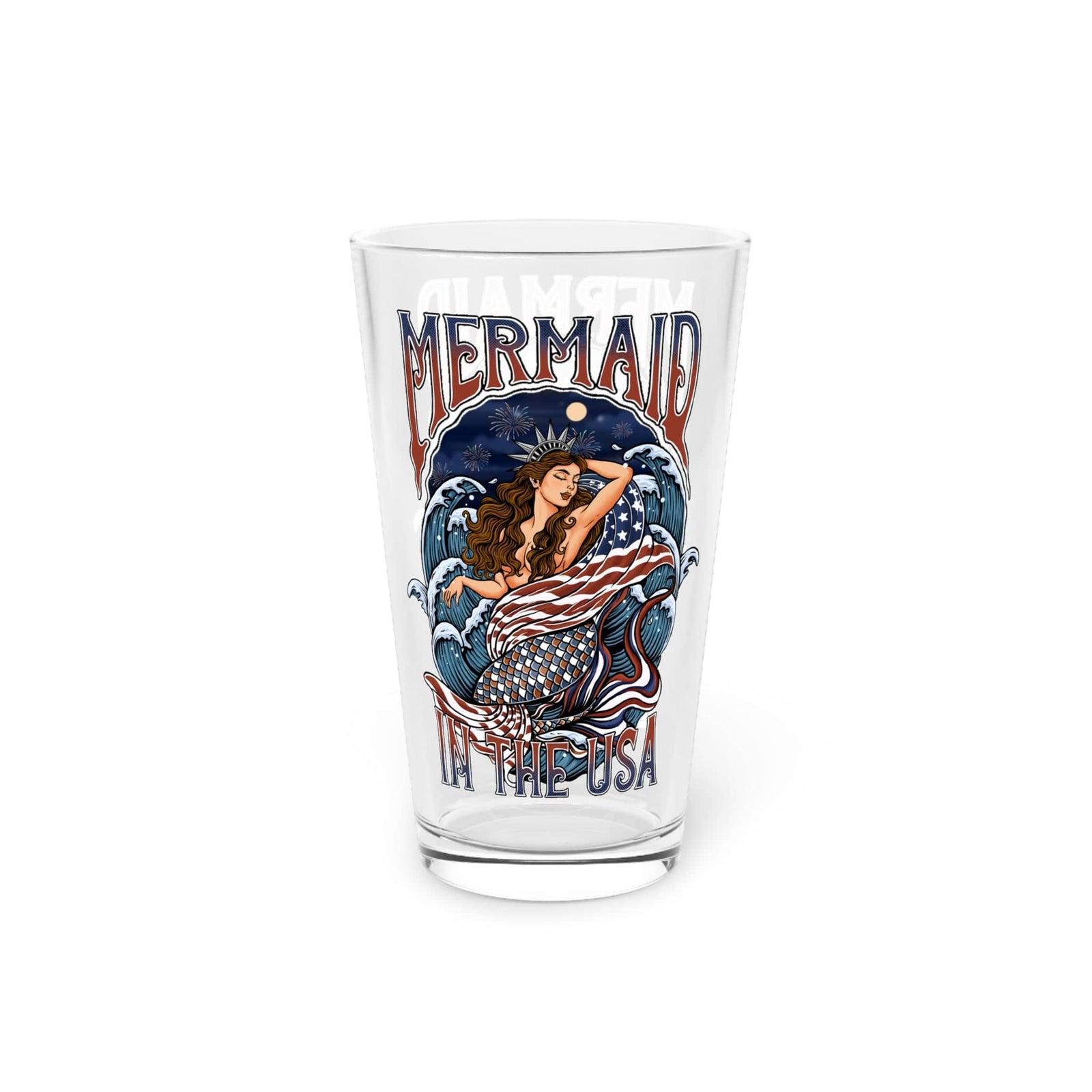 Mountains & Mermaids Lady Liberty 16oz Pint Glass 16oz 21592282050234149216