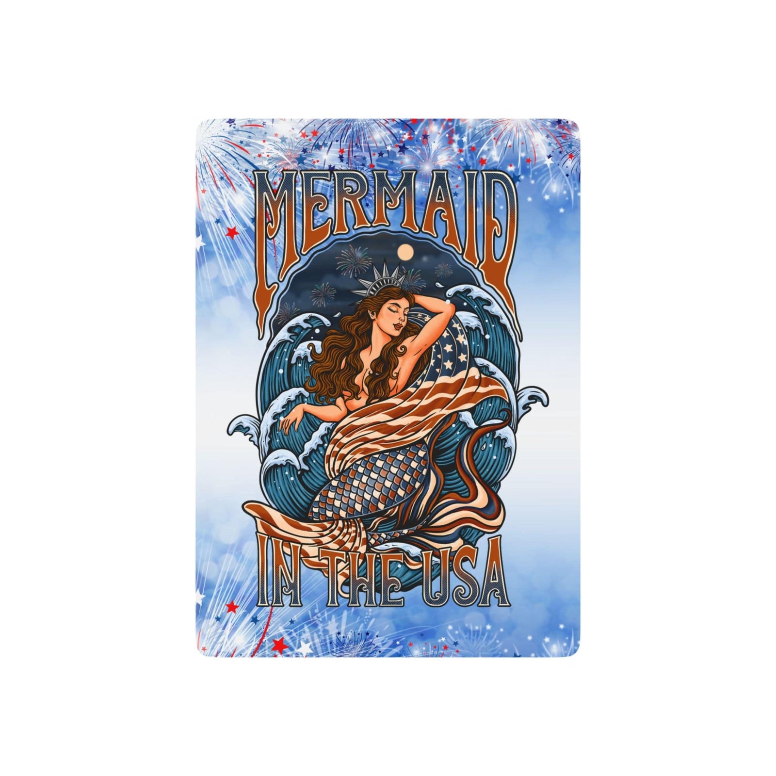 Mountains & Mermaids Lady Liberty Playing Cards 2.5" x 3.5" / White / Semi Glossy 19611400149062825400
