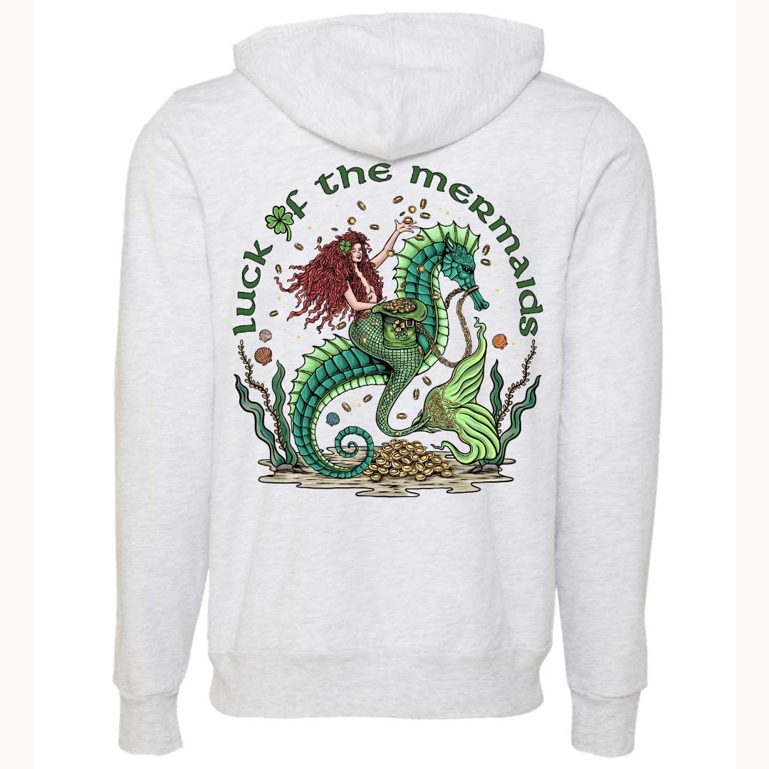 Mountains & Mermaids Luck Of The Mermaids Fleece Zip Hoodie Small / Gray