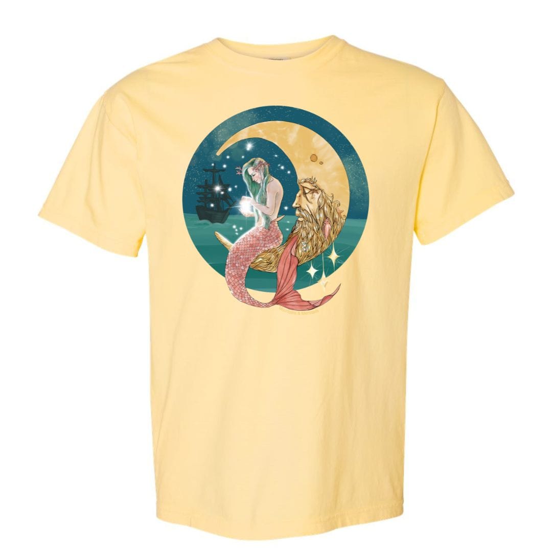 Mountains & Mermaids Mermaid In The Moon T-Shirt (Butter) Small / Butter MM2367