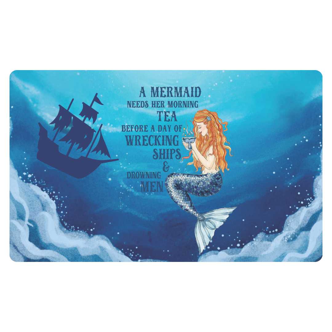 Mountains & Mermaids Mermaid's Brew Tea Doormat 18'' × 30'' 13784660590168343034