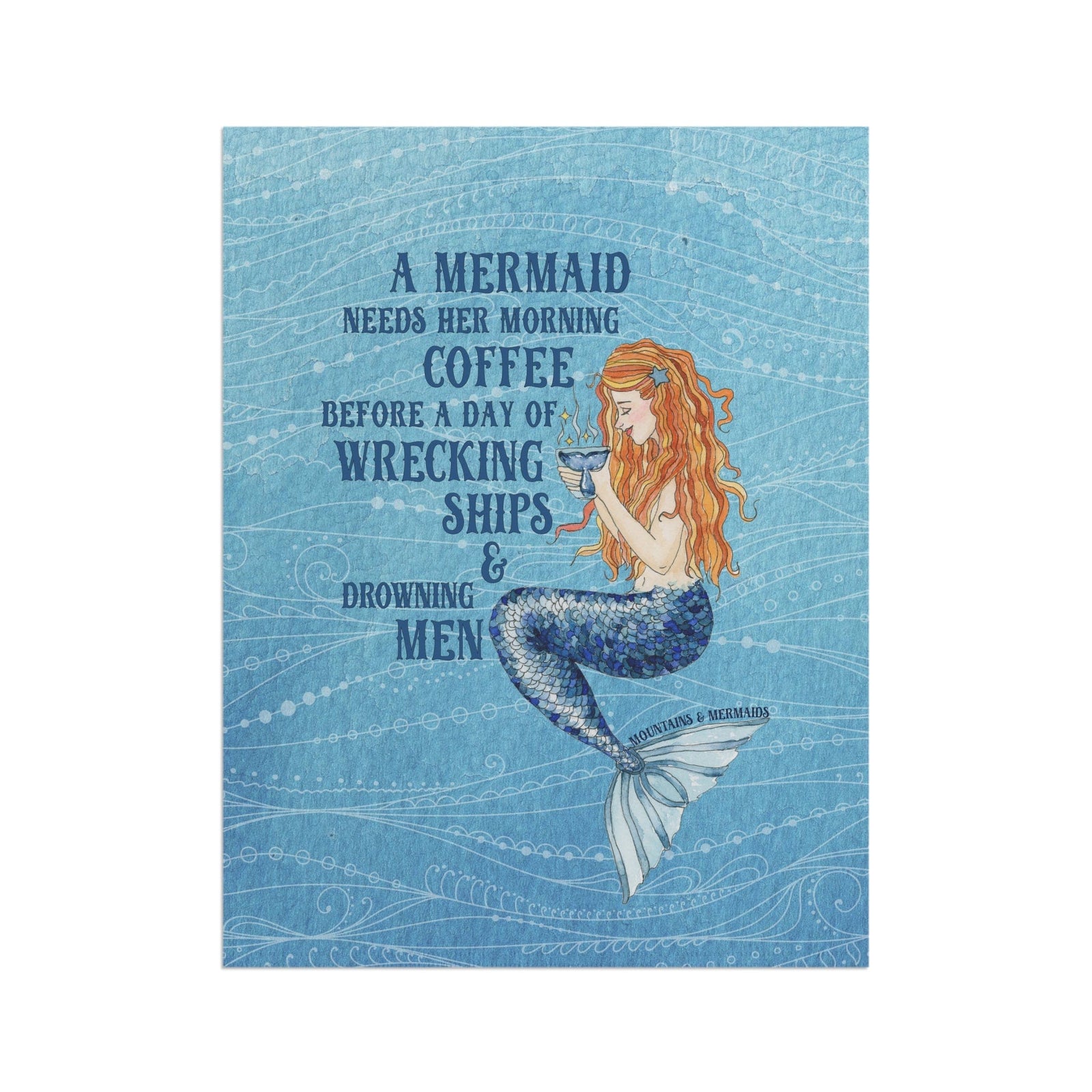 Mountains & Mermaids Mermaids Brew Flag 24.5'' × 32'' 14683731009779537145