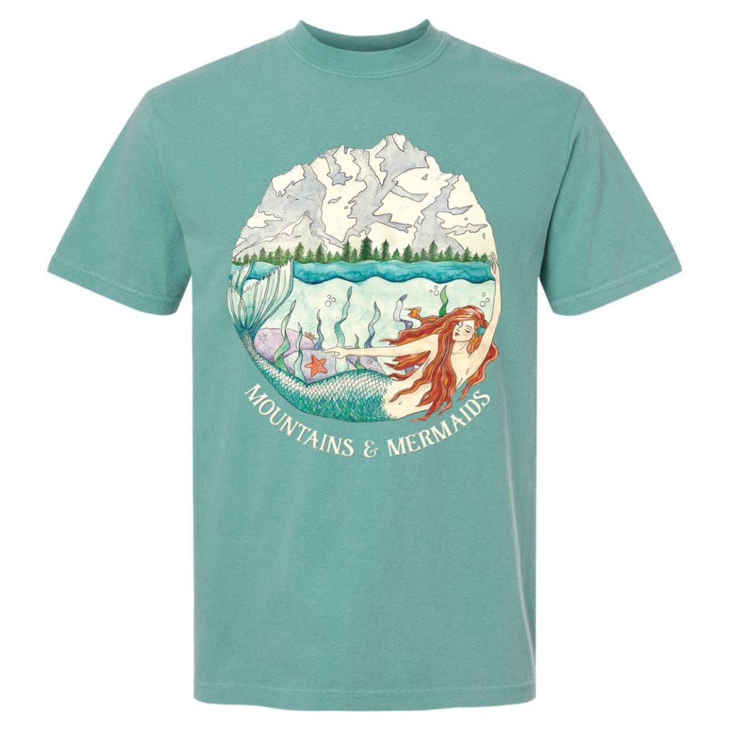 Mountains & Mermaids Mountain Mermaid Unisex T-Shirt Small / Seafoam MM116