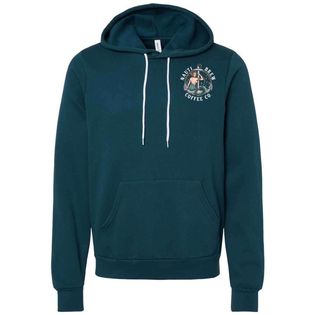 Mountains & Mermaids Nauti Brew Coffee Co Pullover Hoodie (Atlantic)