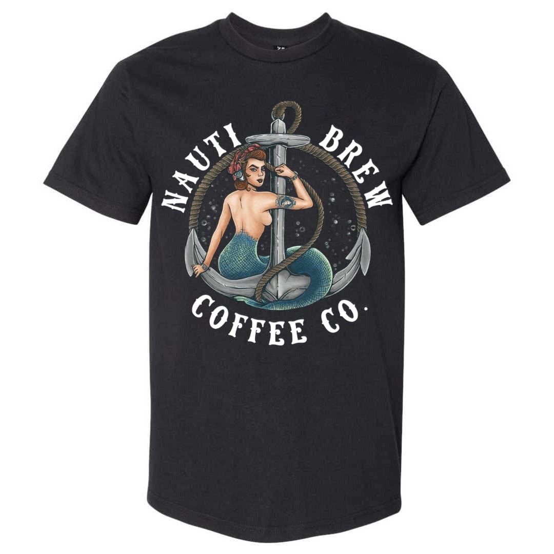 Mountains & Mermaids Nauti Brew Coffee Co Short Sleeve T-Shirt (Black) Small MM4407
