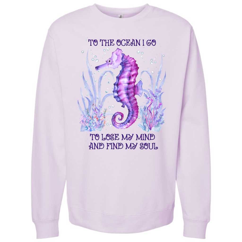 Mountains & Mermaids Ocean Soul Crewneck Sweatshirt (Lavender) Small MM4112