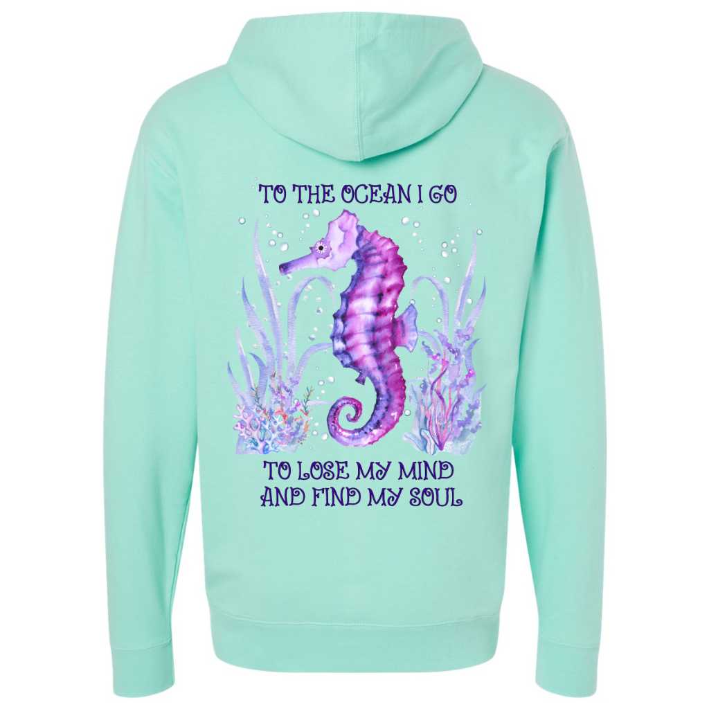 Mountains & Mermaids Ocean Soul Pullover Hoodie (Mint) Small MM1632