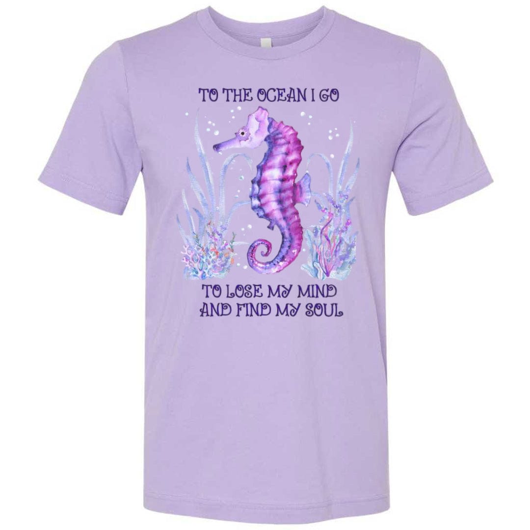 Mountains & Mermaids Ocean Soul Short Sleeve T-Shirt (Lavender) Small MM4159