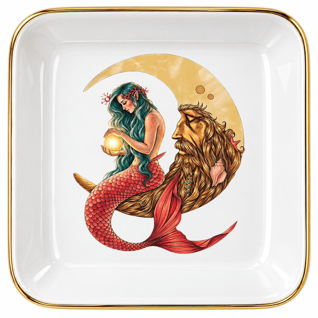 Mountains & Mermaids Personalized Mermaid in the Moon Jewelry Dish