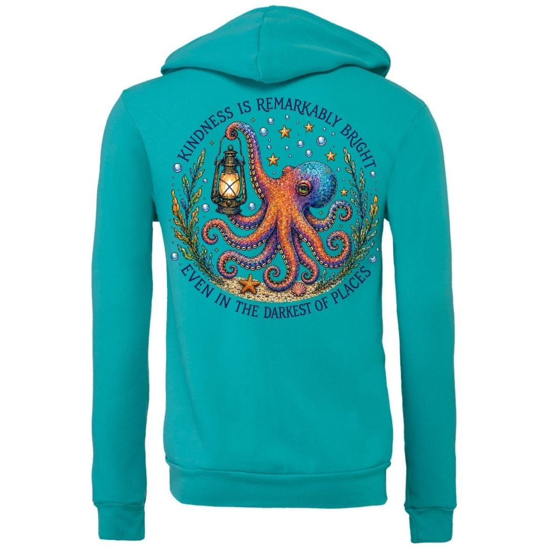 Mountains & Mermaids Remarkably Kind Fleece Zip Hoodie Small / Teal