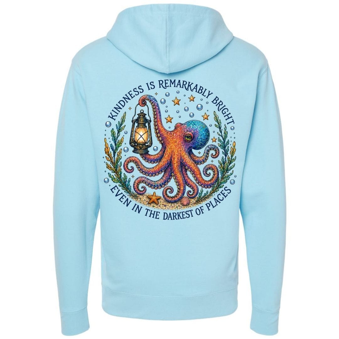 Mountains & Mermaids Remarkably Kind Pullover Hoodie Small / Pure Blue