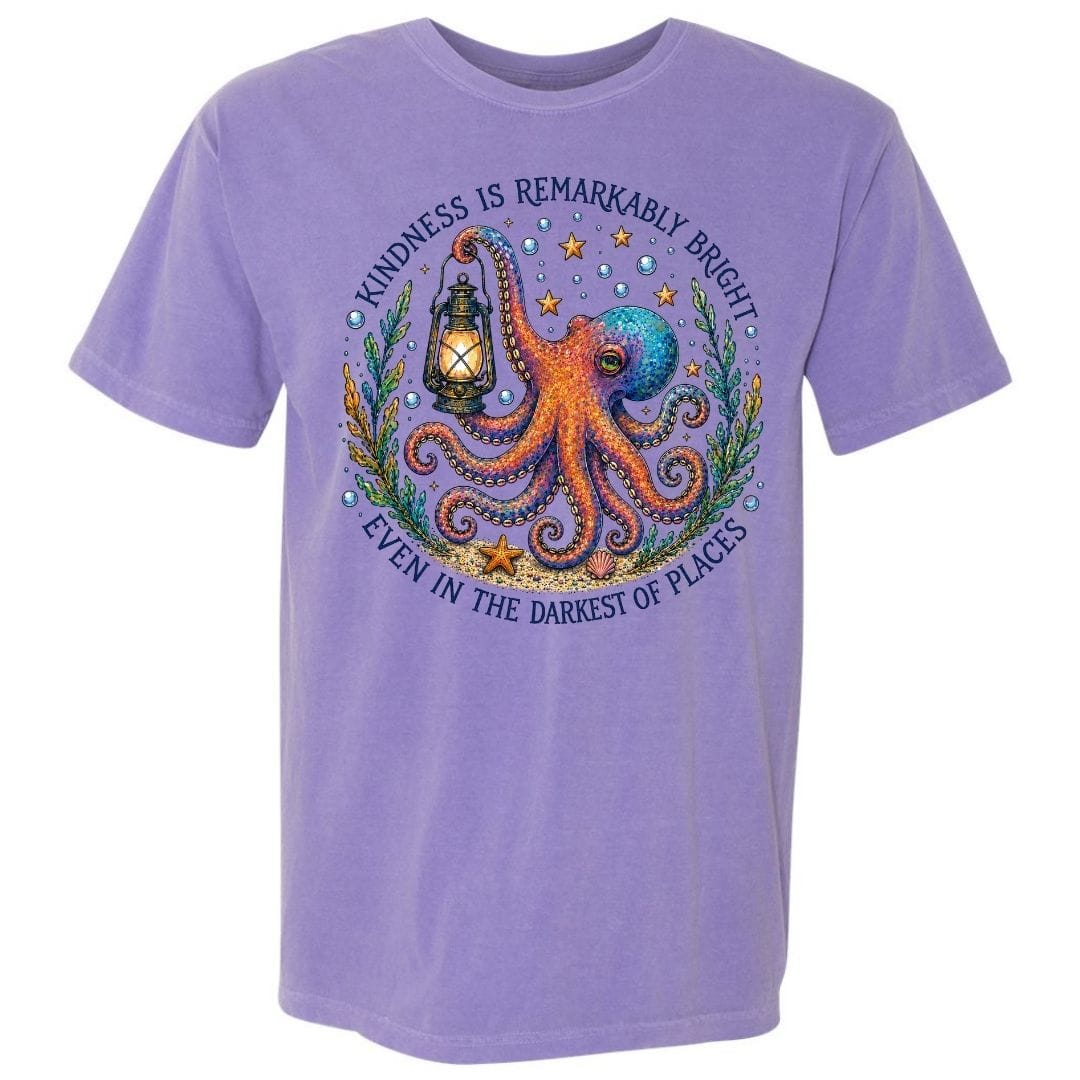 Mountains & Mermaids Remarkably Kind Short Sleeve T-Shirt Small / Violet