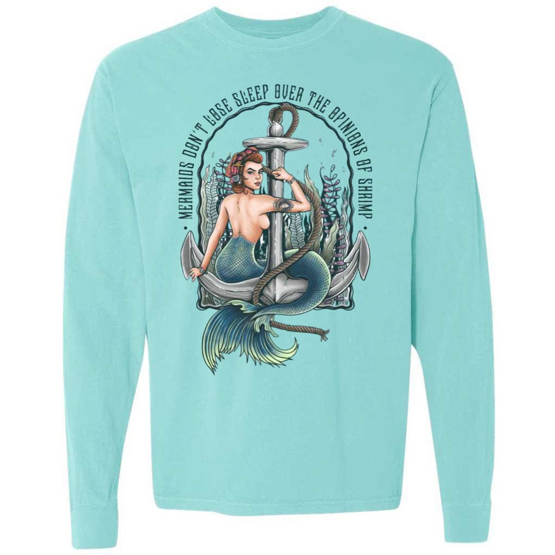 Mountains & Mermaids Rosie The Riveter Long Sleeve T-Shirt (Chalky Mint) Small MM3363