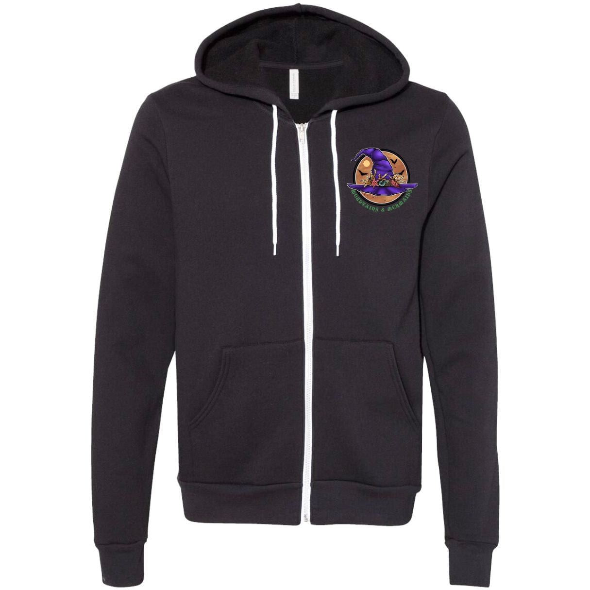 Mountains & Mermaids Salem Siren Full Zip Fleece Hoodie (Black)