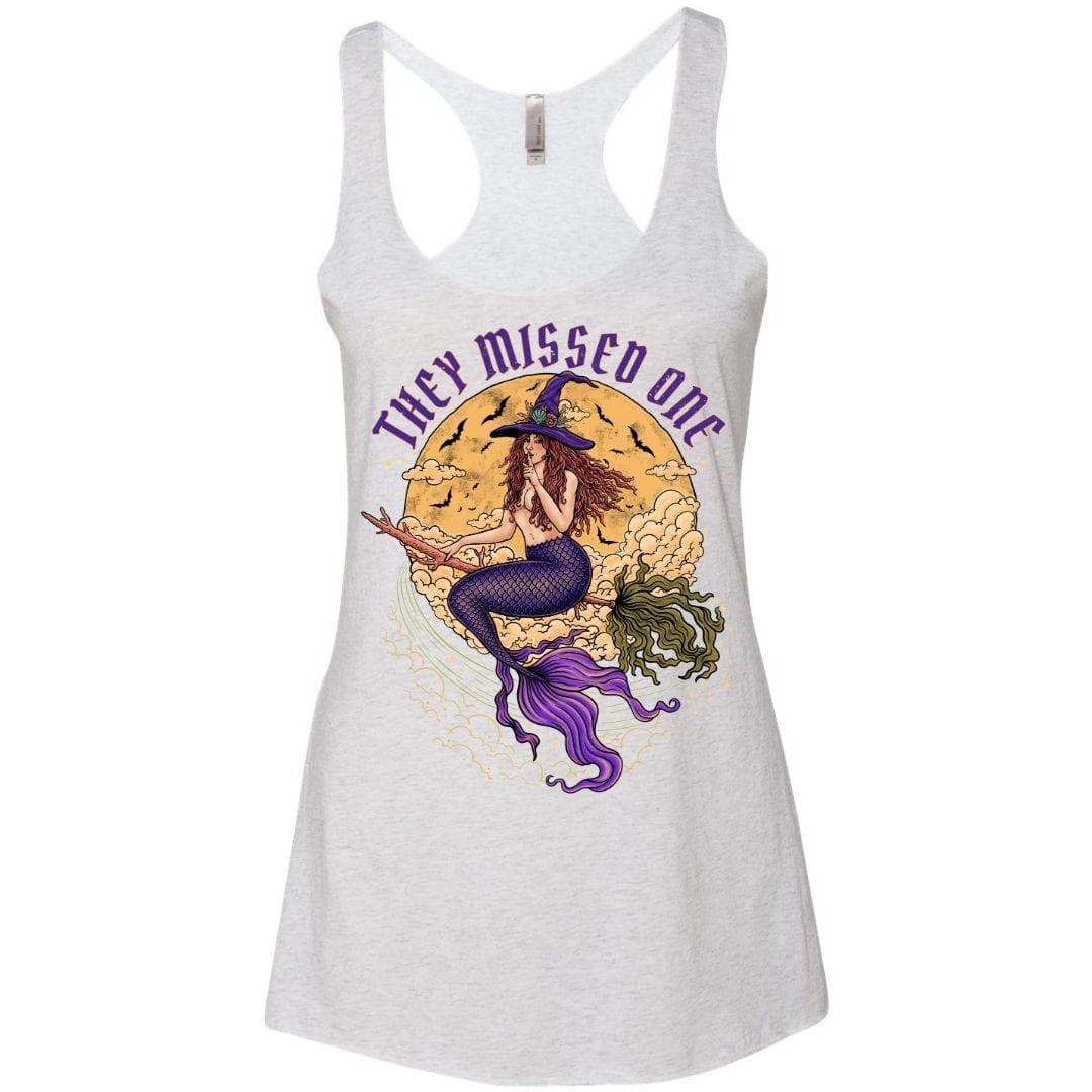 Mountains & Mermaids Salem Siren Racerback Tank Small / Heather White