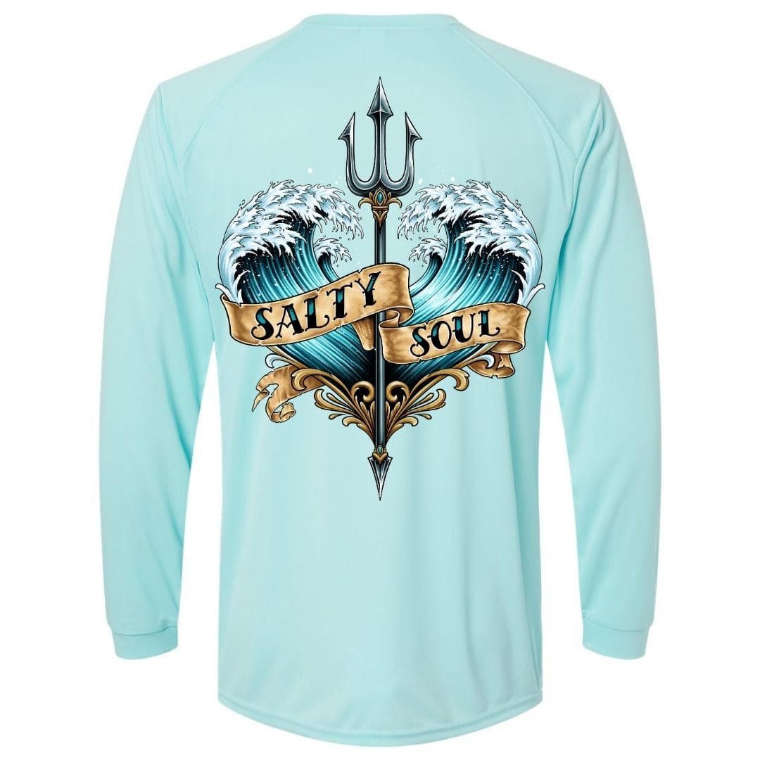 Mountains & Mermaids Salty Soul Performance Sun Shirt Small / Aqua