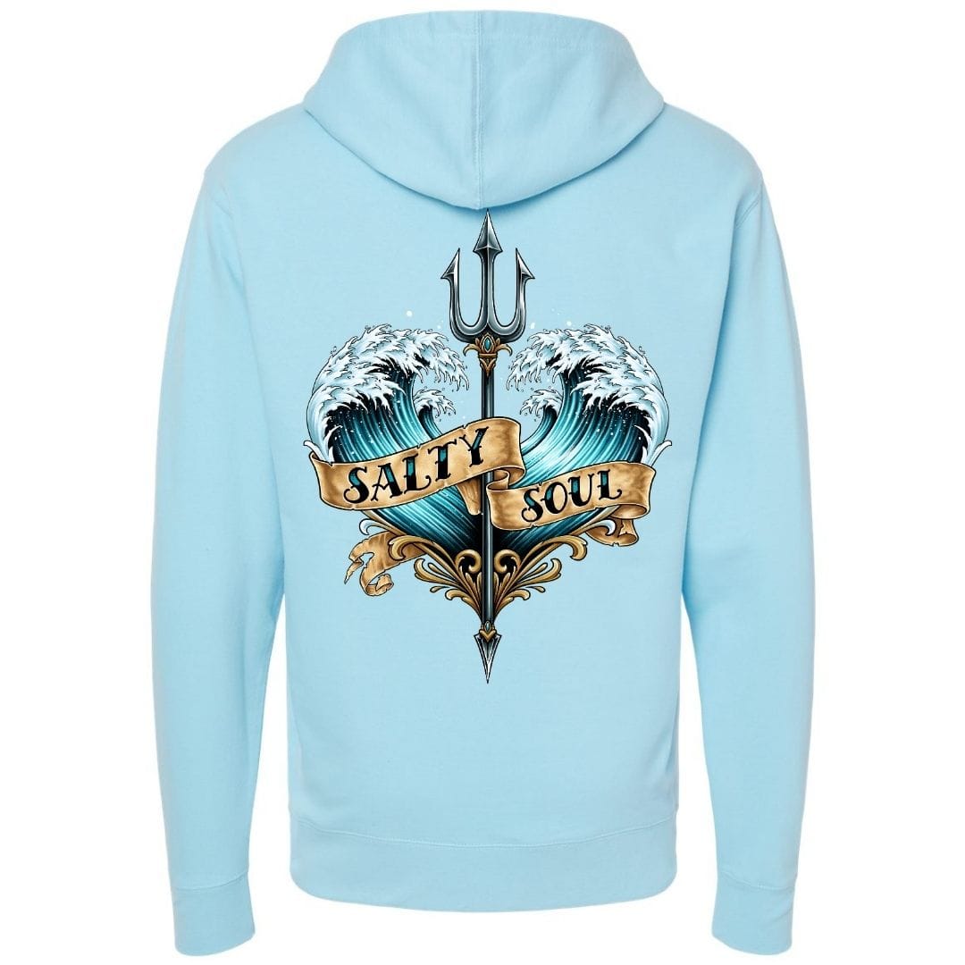 Mountains & Mermaids Salty Soul Pullover Hoodie Small / Blue Mist