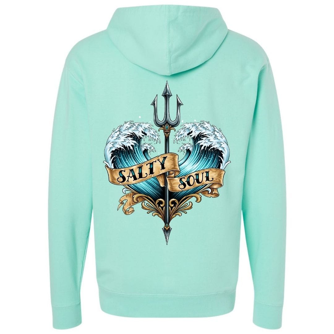 Mountains & Mermaids Salty Soul Pullover Hoodie Small / Mint