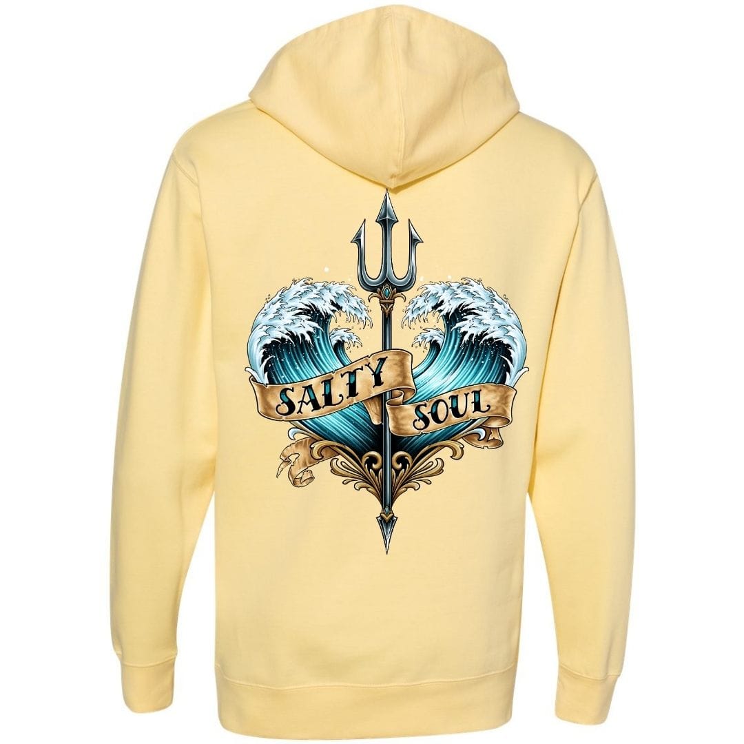Mountains & Mermaids Salty Soul Pullover Hoodie Small / Sunshine