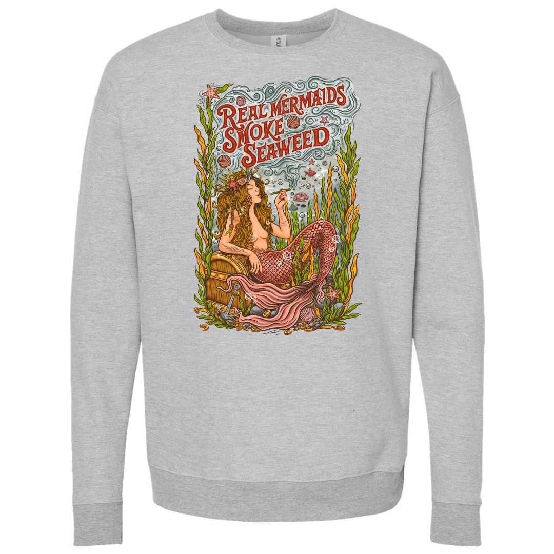 Mountains & Mermaids Seaweed Siren Crewneck Sweatshirt (Gray) Small MM4552