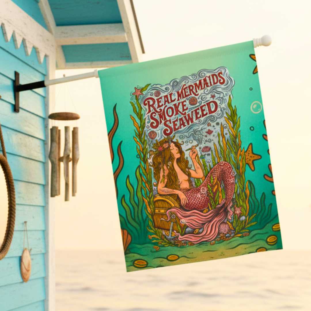 Mountains & Mermaids Seaweed Siren Flag 24.5'' × 32'' 25819134900793627774