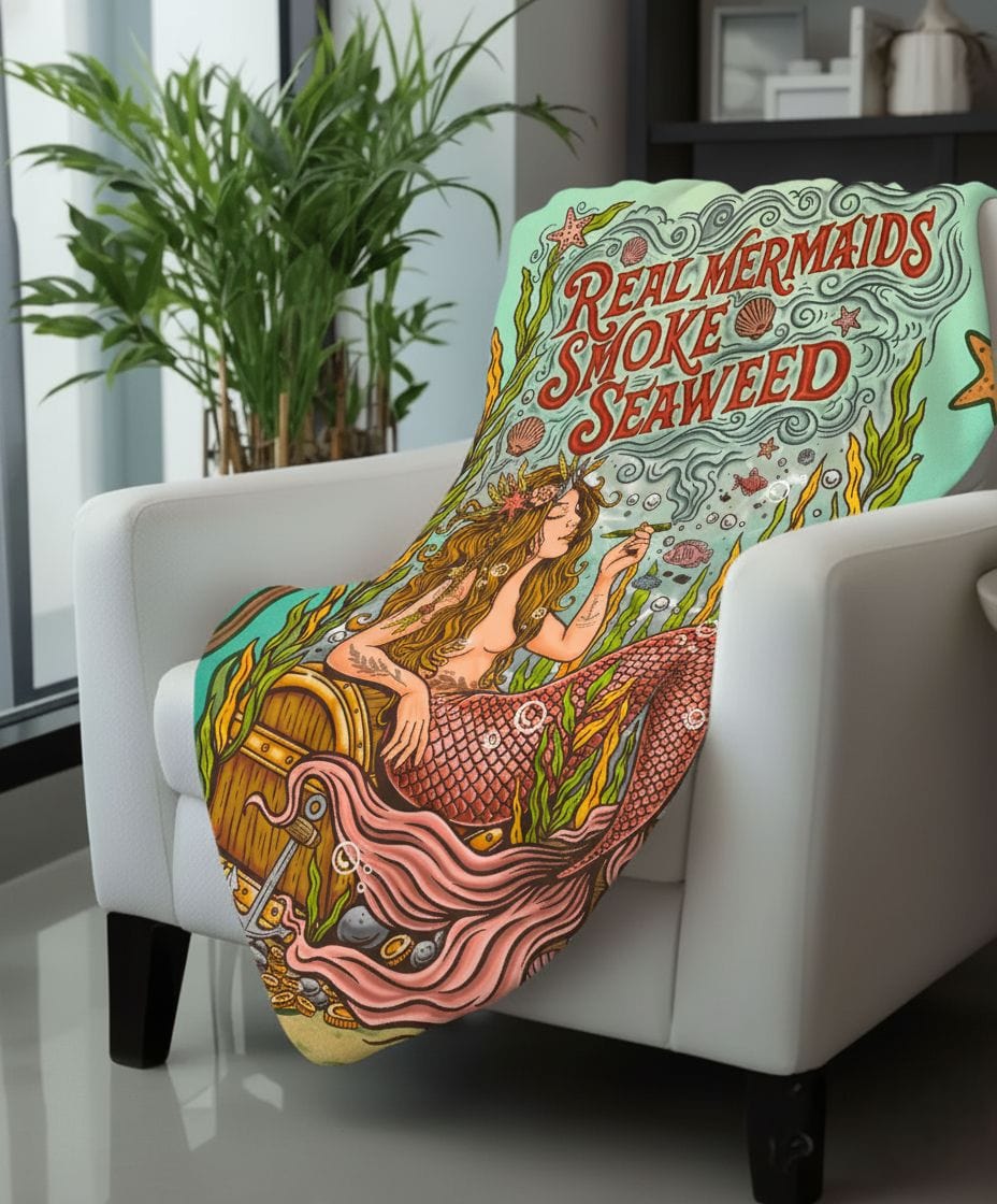 Mountains & Mermaids Seaweed Siren Plush Blanket